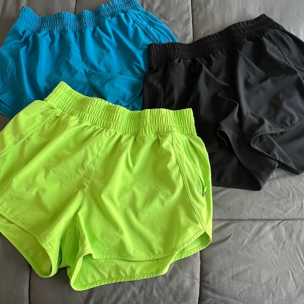 (3 FOR 1!!) CRZ YOGA Women's High Waisted Running Shorts Mesh Liner